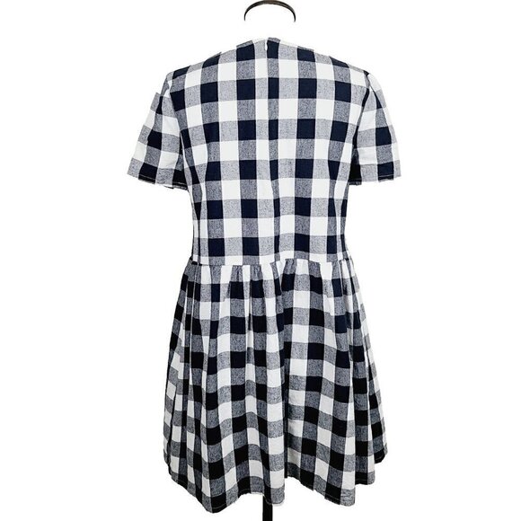 Rachel Parcell The Buffalo Plaid Dress XS Black White A-Line‎ Above Knee … - Picture 4 of 7
